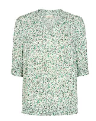 Freequent 126526/Ming Green Mix Linn SS print blouse