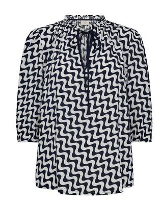 Freequent 205733/Off-White Navy Blazer Adney blouse