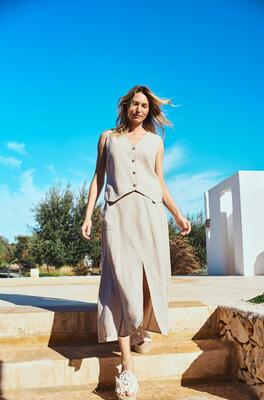 Freequent 206284/Sand Melange Lava waistcoat