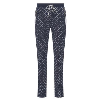 HV Society 0201103703/5001 Navy Macy Print sweatbroek