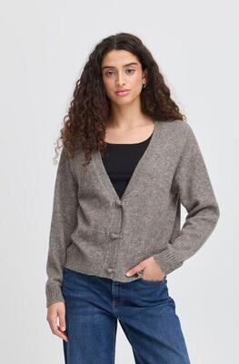 Ichi 20124215/Dark Grey Melange Dasila cardigan