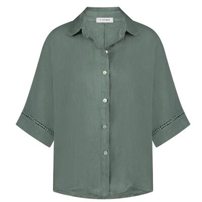 In Shape INS2501080/347 Army Green Femme Solid Blouse