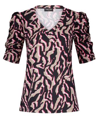 Lady Day L24.396.2325/Zebra Print Tigger Print travel shirt