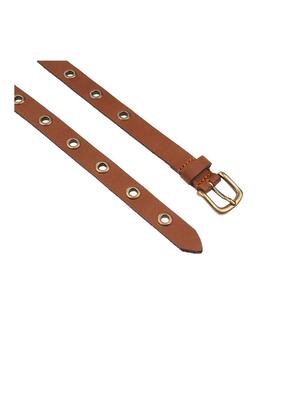 Legend 20270/100 Cognac Leren riem 2 cm grote studs