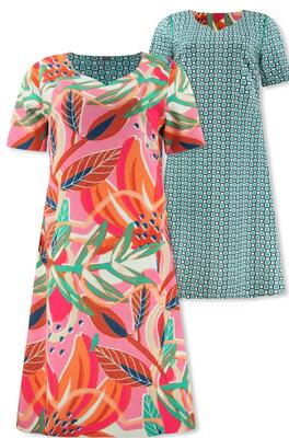 Lizzy and Coco Cilou/Shine-India Reverisble print dress