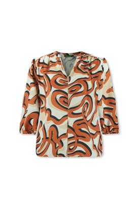 Lizzy and Coco Songs/Circling Print blouson crepe