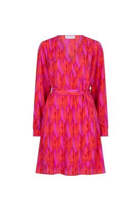 Lofty Manner QA22 C/Feather Print Suus dress