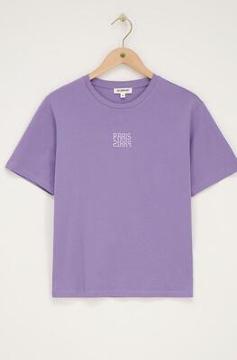 My Jewellery MJ11502/0725 Lila T-shirt "Paris Paris" embroide