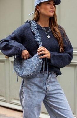 My Jewellery MJ11733/0600 Crossbody blauw denim ruffles