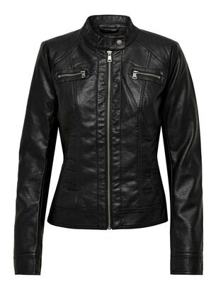Only 15081400/BLACK Bandit faux leather biker NOOS