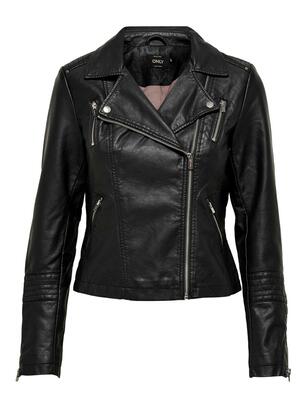 Only 15153079/Black Gemma faux leather biker NOOS