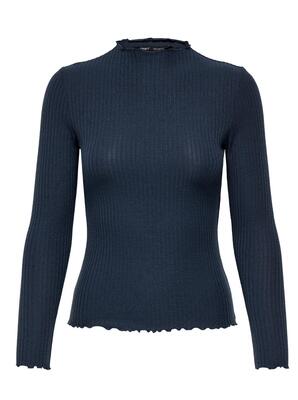 Only 15180040/Ombre Blue Emma LS high neck top NOOS