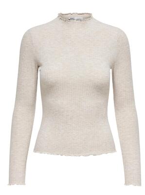 Only 15180040/Pumice Stone Emma LS high neck top NOOS