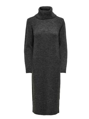 Only 15214595/Dark Grey Melange Brandie LS rollneck dress NOOS