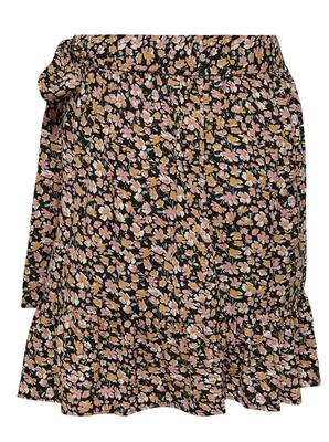 Only 15219146/Black Ranch Floral Olivia wrap skirt NOOS