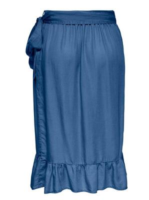 Only 15231004/Medium Blue Denim Sofia wrap medi skirt