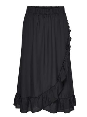 Only 15233048/Black Sia flounce skirt