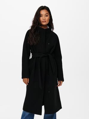 Only 15234634/Black Emma life high neck coat