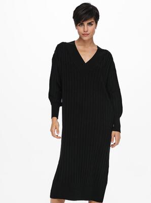 Only 15236372/Black New Tessa LS midi dress NOOS