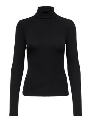 Only 15256046/Black Sille roll neck top NOOS