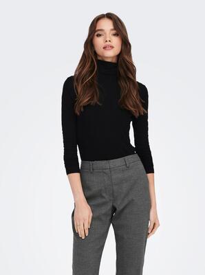 Only 15256046/Black Sille roll neck top NOOS