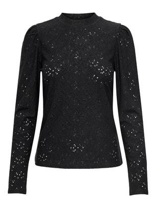 Only 15283461/Black Smilla life LS puff top