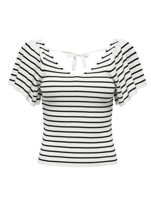 Only 15283760/Eggnog/Black Leelo stripe SS back v NOOS