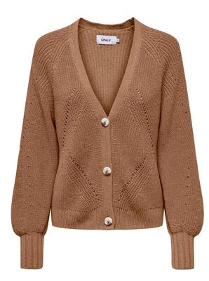 Only 15294630/Toasted Coconut Ella life LS cardigan