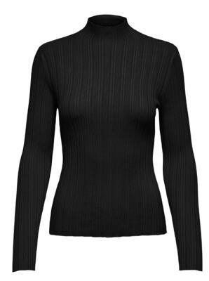 Only 15311090/Black Meddi LS rib highneck