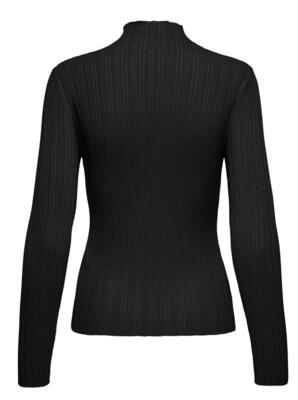 Only 15311090/Black Meddi LS rib highneck