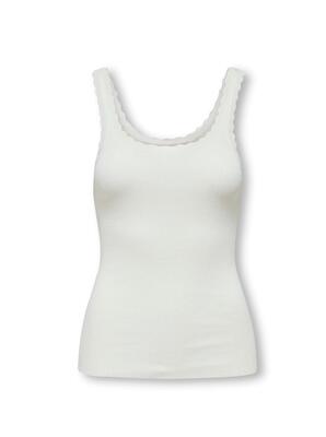 Only 15314659/Cloud Dancer Gemma SL u-neck