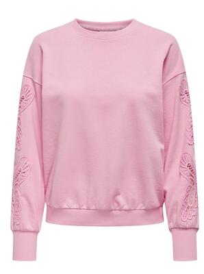 Only 15315668/Begonia Pink Fly LS butterfly sweat