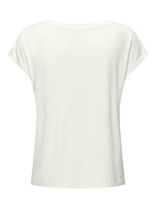 Only 15315776/Cloud Dancer Rilla SS v-neck top