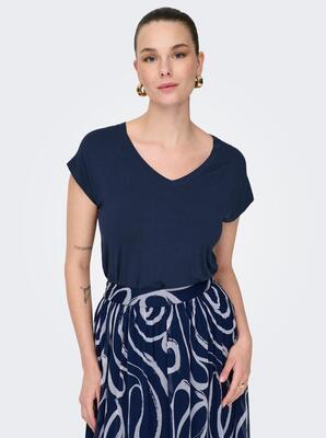 Only 15315776/Navy Blazer Rilla SS v-neck top