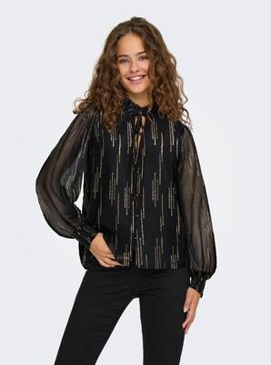 Only 15332641/Gold Colour Mira LS v-neck shirt