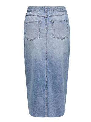 Only 15337859/Light Blue Denim Ella midi skirt TAI518