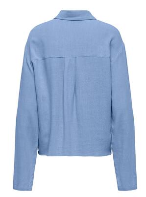 Only 15338695/Bel Air Blue Solvi LS linen shirt