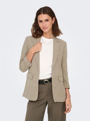 Only 15338696/Coriander Solvi life 3/4 linen blazer