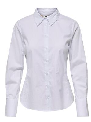 Only 15340048/Bright White Mira life LS fitted shirt