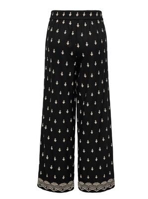 Only 15341410/Black/Cloud Dancer Willa emb detail pant