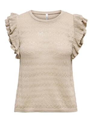 Only 15344402/Feather Gray Aga SL glitter o-neck top