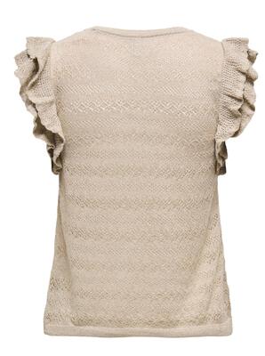 Only 15344402/Feather Gray Aga SL glitter o-neck top