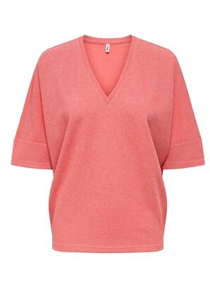 Only 15347713/Dubarry Livy SS glitter v-neck top