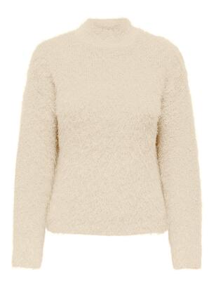 Only 15350651/Cloud Dancer Lulu LS rib highneck