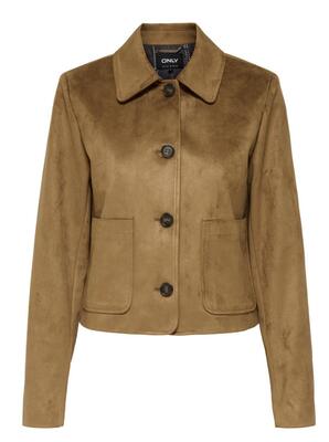 Only 15353152/Cognac Tulip life faux suede jacket