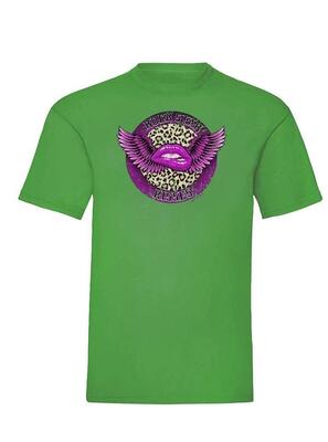 Pinned by K 08126/Green T-shirt Rock Star Kisses