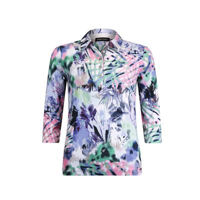 Roberto Sarto 511164/1631 Print rib polo 3/4 mouw