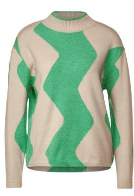 Street One 302482/25288 Trui met zig-zag patroon