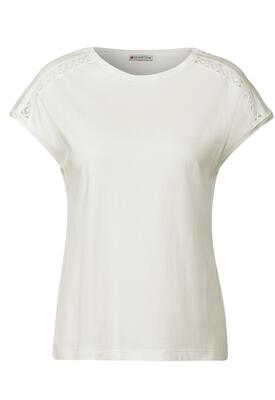 Street One 323312/10108 Shirt w. crochet tapes