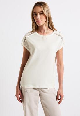 Street One 323312/10108 Shirt w. crochet tapes